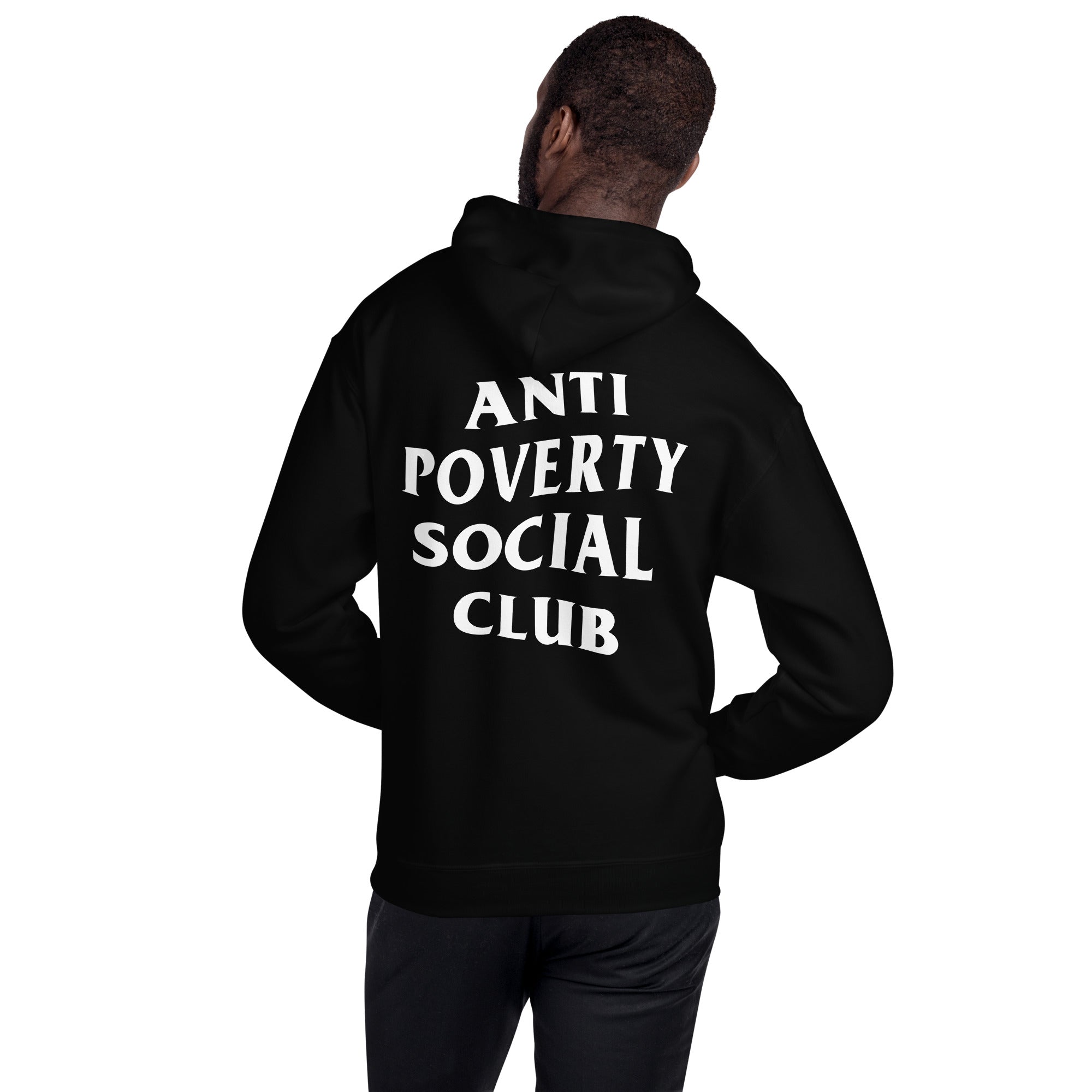 adult ANTI POVERTY SOCIAL CLUB plus size hoody